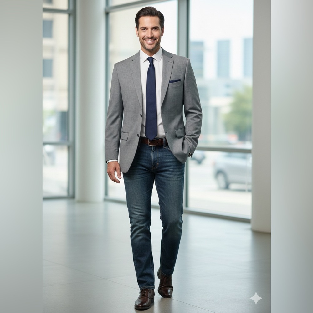 Theory‎ Dark Grey Charcoal Blazer 2 Button Virgin Wool RN 98406 CA 39862 Classic